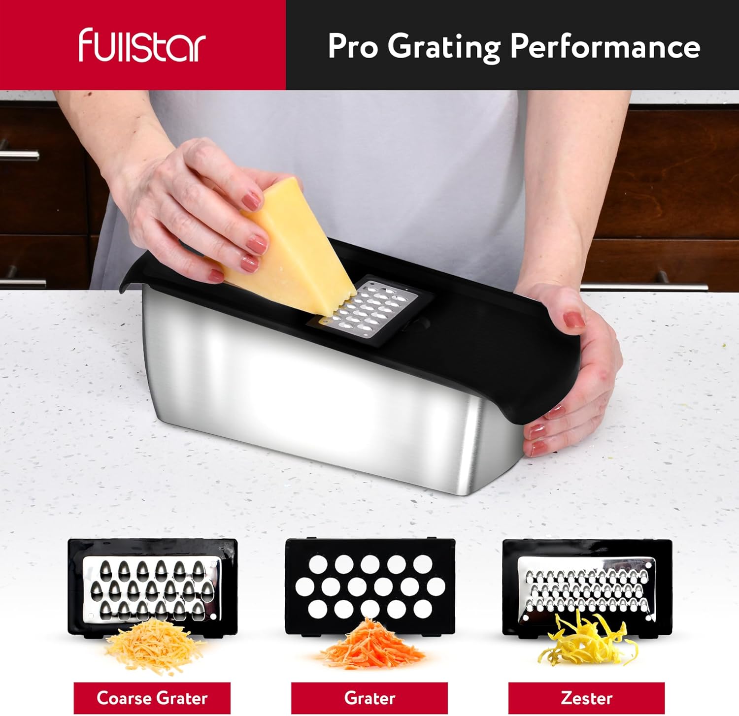Fullstar Vegetable Chopper and Spiralizer - Food Chopper with Container, Fruit Slicer, Kitchen Gadgets & Accessories, Home Essentials (4 in 1, White)