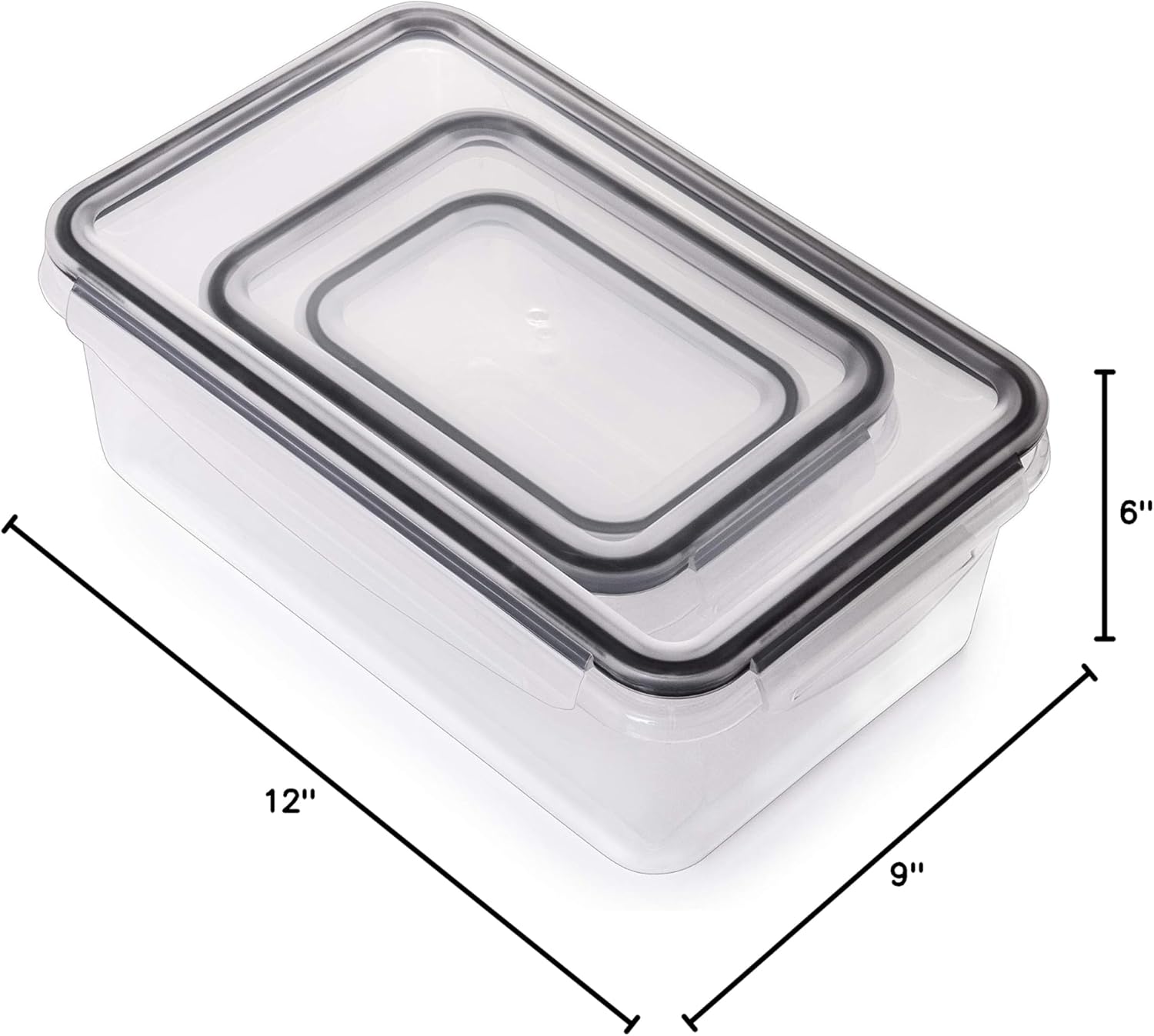 fullstar 50-Piece Plastic Food Storage Containers with Lids (24 Containers & 24 Lids) - Leakproof, BPA-Free, Meal Prep Containers, Reusable Lunch Storage Set for Kitchen Organization (Pack of 50)