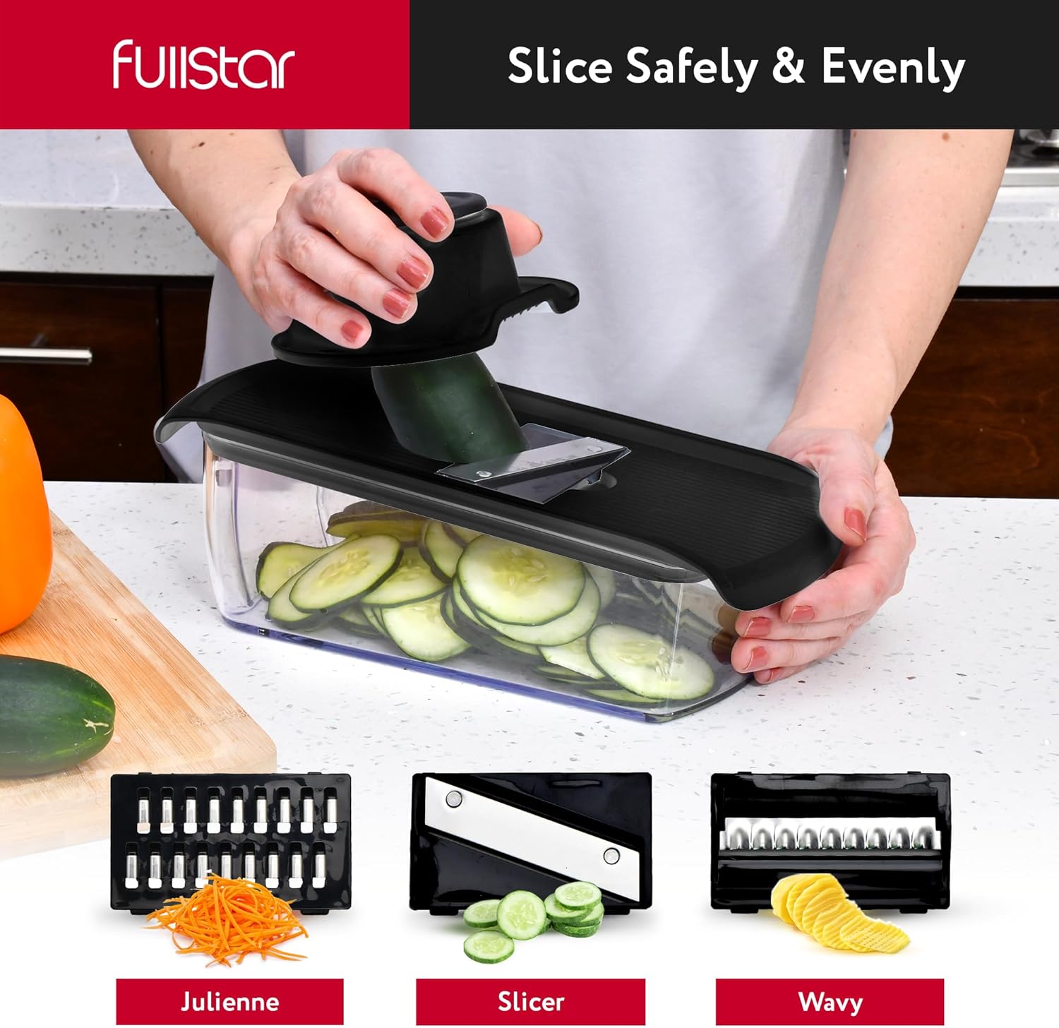 Fullstar Vegetable Chopper and Spiralizer - Food Chopper with Container, Fruit Slicer, Kitchen Gadgets & Accessories, Home Essentials (4 in 1, White)
