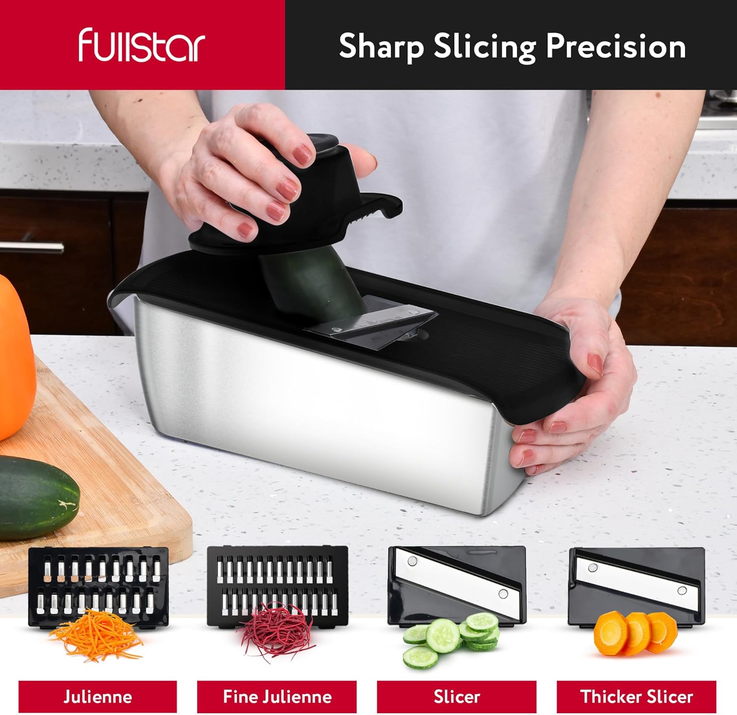 Fullstar Vegetable Chopper and Spiralizer - Food Chopper with Container, Fruit Slicer, Kitchen Gadgets & Accessories, Home Essentials (4 in 1, White)