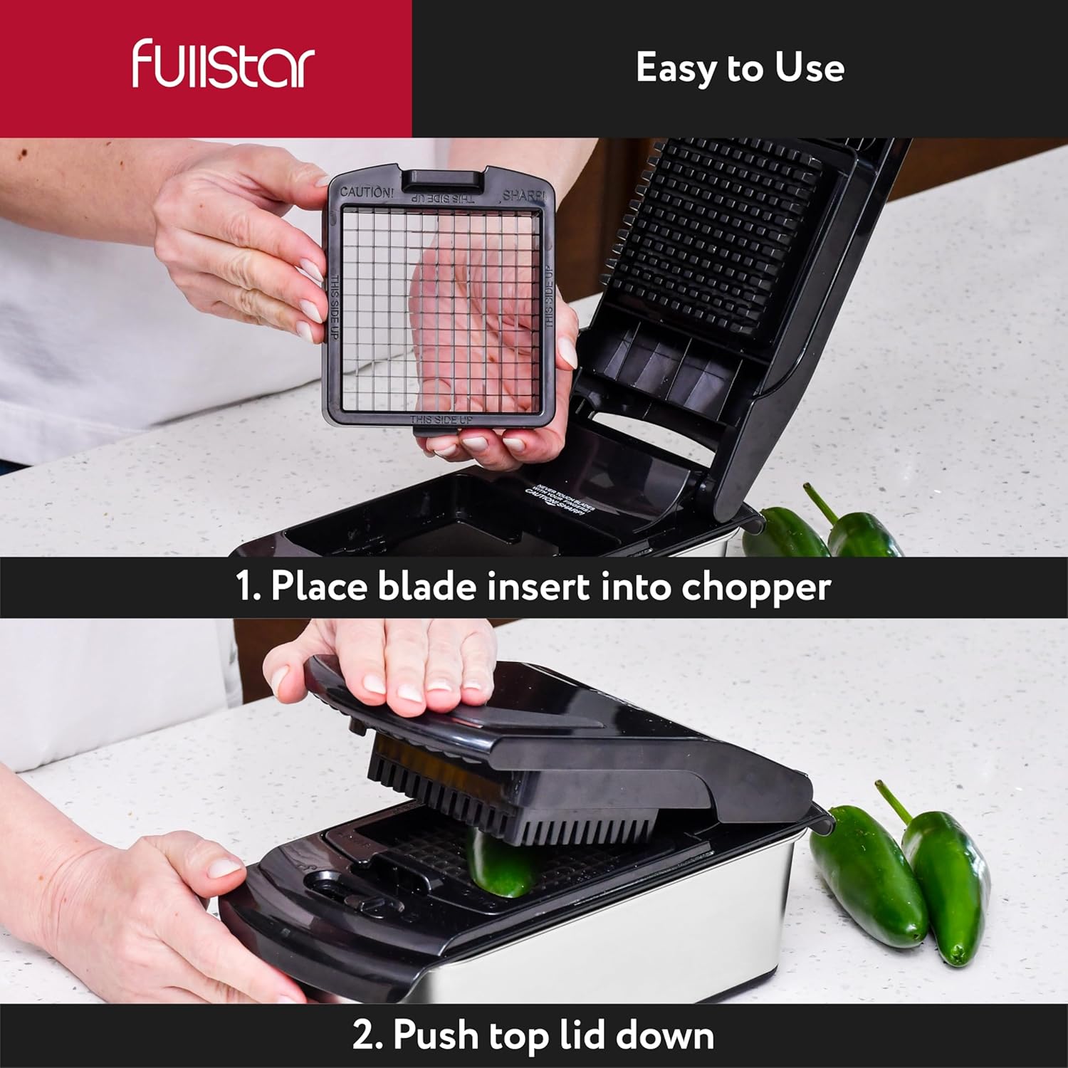 Fullstar Vegetable Chopper and Spiralizer - Food Chopper with Container, Fruit Slicer, Kitchen Gadgets & Accessories, Home Essentials (4 in 1, White)