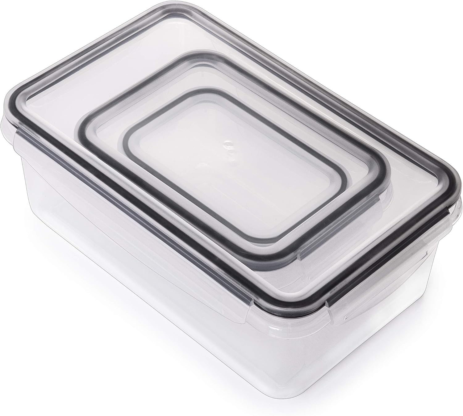fullstar 50-Piece Plastic Food Storage Containers with Lids (24 Containers & 24 Lids) - Leakproof, BPA-Free, Meal Prep Containers, Reusable Lunch Storage Set for Kitchen Organization (Pack of 50)
